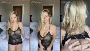 Allison Bishop rubia de grandes pechos casera y atractiva