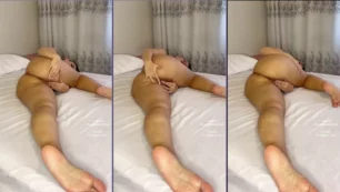 Babi Barelli haciendo un vídeo amateur tocándose y explorándose