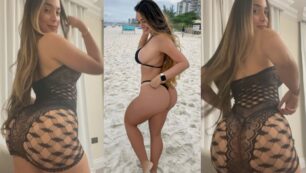 Ester Ana moviendo su amplio trasero con ropa interior agujereada en un video casero