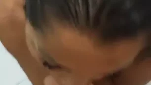 Agatha Mama got in the shower sucking a dick corona