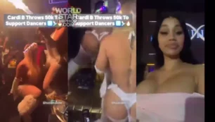 Cardi B derrochando dinero y bailando twerk en un club de striptease en la República Dominicana