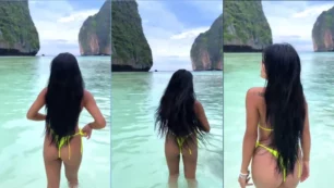 Phatchacrin, la hermosa, maravillosa y audaz morena en bikini