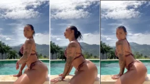¡Jennifer Sánchez dando un espectáculo de la piscina, moviéndose con todo