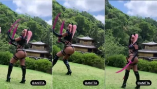 Anitta aparece en un video casero que muestra su hermoso lado con un cosplay de anime japonés