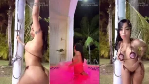 Yailin La Más Viral arde en la piscina con mucho deseo de intimidad