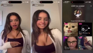 Sarah, una adolescente audaz y seductora, filmando en una producción pornográfica