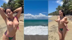 ¡Blag de un joven irresistible que hace topless en la playa