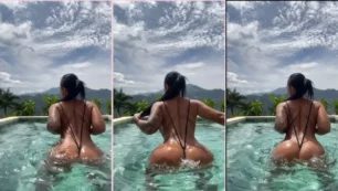 Video muy picante de Jennifer Sánchez moviendo en la piscina