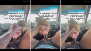Ella hace que un hombre negro con un pene grande grite dentro del coche
