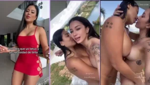 Steffy Moreno y Karol Rosado disfrutando de apasionados besos lésbicos
