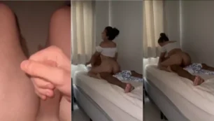 Amateur tenía un video Leaked en la red, donde están dando un meneo frente a su novio