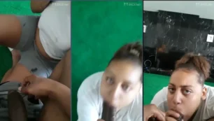 Ella disfruta mucho de ese pene, aguanta 19 minutos tragándoselo