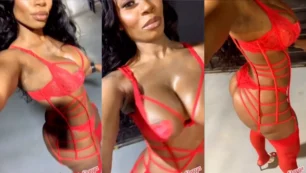 La Starya, esta deliciosa mulata, luce tan encantadora en braguitas rojas