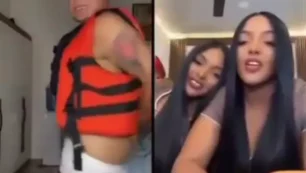 Urias Lobo inserta algo en su recto en directo junto a las Gemelas Estrada