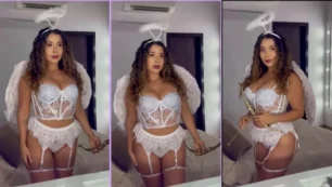 Valentina Fernández adoptó la vestimenta de un ser celestial en Putaria