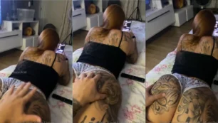 ¡Anny Alves, la chica traviesa, recibiendo una palmada en el culo