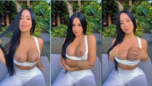 Kathrin, una morena llena de curvas y grandes tetas, todos desnudos
