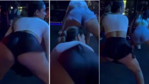 La deliciosa morena, Laura Venegas, Rocking the Dance con una falda negra