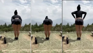 Tatiana Quintero, toda traviesa en cortos justos, enviando a ver en el entrenamiento