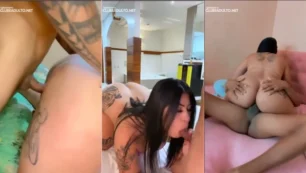 Jessy dando esa mamada y encajando el miembro grande
