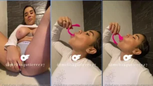 ¡Melissa Gutiérrez tiene la fiesta con un vibrador y se divierte lamiendo